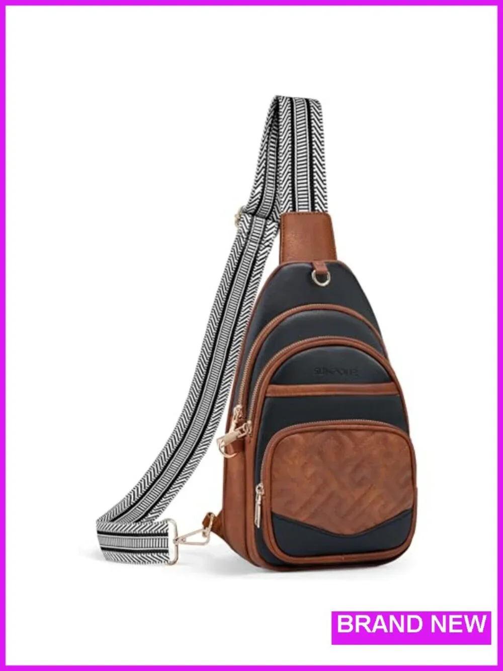 Anti Theft Crossbody Bag RFID Sling Travel Purse Faux Leather